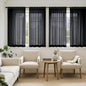 MIULEE Black Sheer Curtains 63 Inches Long 4 Panels 42 x 63 Inches | Light by MIULEE