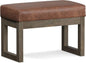 SIMPLIHOME Milltown Small Ottoman Bench by SimpliHome