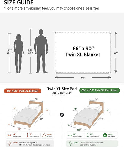 Bedsure Soft Twin XL Blanket for Bed Dorm Black 66"x90" | Birthday Gifts for - Image 7