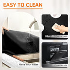 Warome Heat Resistant Mat, 47"x 23" Silicone Mat, Extra Large Silicone Mats for Kitchen Countert, Nonslip Kitchen Countertop Protector for Baking/Crafts, No Creases-Black