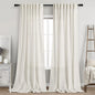 Extra Long Curtains 120 inch Length 2 Panels Back Tab Neutral Farmhouse Drapes by Nanspring