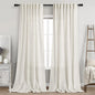 2 Panels Set Cream Linen Curtains 108 inches Long by Nanspring