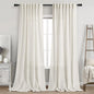 2 Panels Set Cream Linen Curtains 105 inches Long by Nanspring