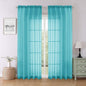 Turquoise Sheer Curtains for Living Room Decor 84 Inches Long 2 Pcs, Light by Lecloud