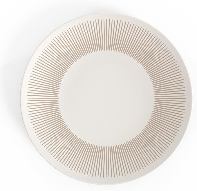 TervisHome Melamine Dinner Plates - Set of 4 | Sandstone Collection | Durable Stoneware-like Quality, Dishwasher Safe, Perfect for Indoor and Outdoor Use