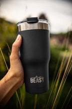 Beast 30 oz Tumbler Stainless Steel Vacuum Insulated Coffee Ice Cup Double Wall Travel Flask (Matte Black)