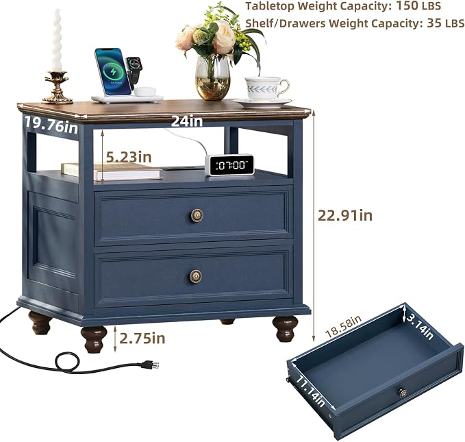 Joaxswe Farmhouse Nightstand - Image 2