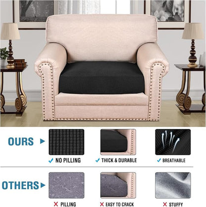 H.VERSAILTEX Super Stretch Individual Seat Cushion Covers Sofa Covers Couch - Image 2