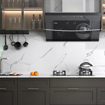 FunStick 24"x394" Thick White Marble Contact Paper Peel and Stick Countertop - Image 5