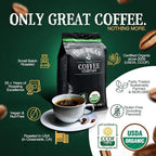 The Bean Organic Coffee Company Vanilla Bean, Medium Roast, Whole Bean Coffee, 16-Ounce Bags (Pack of 2)