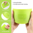 4 Piece Plastic Dough Scraper Bowl Scraper Flexible Multipurpose Food Scraper Plastic Dough Cutter for Bread Cake Dough Fondant Icing (White, Green, Yellow, Red)