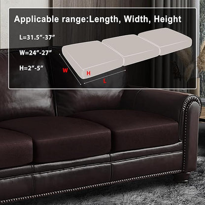 ANARACHON Leather Look Couch Cushion Covers Sofa Seat Slipcovers Sets Couches - Image 3