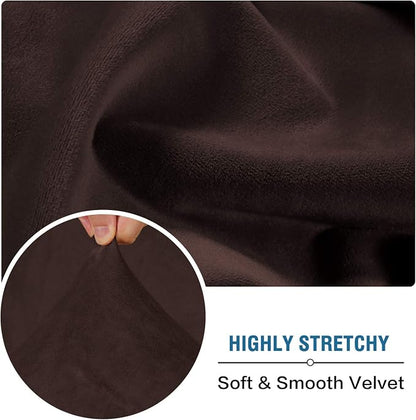 H.VERSAILTEX Velvet Stretch Couch Cushion Cover Plush Cushion Slipcover - Image 5