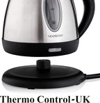 Mixpresso Stainless Steel Electric Kettle, Cordless Pot 1.2L Portable Electric Hot Water Kettle, 1500w Strong Fast Boiling Pot, Water Boiler, Electric Tea Kettle With Boil Dry Protection