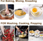 Hand Mixer Electric Mixing Bowls Set, 5 Speeds Handheld Mixer with 4 Nesting Stainless Steel Mixing Bowl, Measuring Cups Spoons 200W Kitchen Blender Whisk Beater Baking Supplies For Beginner