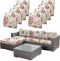 CALBODE 8pcs Single Seat Floral Print Outdoor Couch Cover, Waterproof Elastic by CALBODE