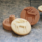 Wood Cookie Stamp, 2.5 Inch (Reindeer CS-050)