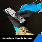 toolant 100% Waterproof Gloves Bulk Pack, 3 Pairs, Winter Work Gloves for Cold Weather, Touchsreen, Warm Freezer Gloves, Thermal Insulated, With Grip, Blue, Small