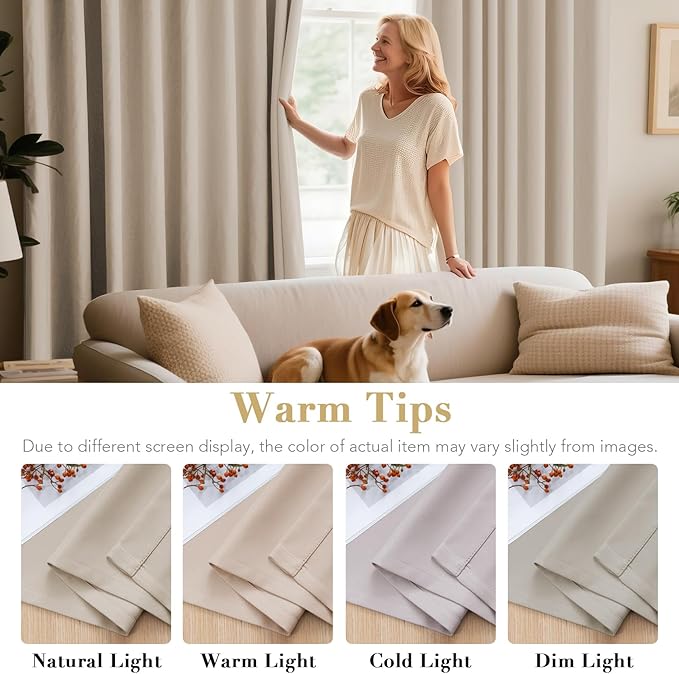 H.VERSAILTEX Blackout Window Curtain Panels Thermal Insulated Room Darkening - Image 5