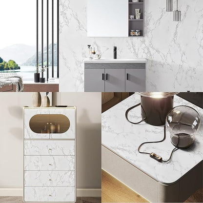 practicalWs Marble Wallpaper Granite Gray/White Paper Roll 23.6" x 196" Kitchen - Image 6