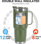 HASLE OUTFITTERS 30oz Tumbler Bulk with Handle, Insulated Travel Coffee Mug Set with Handle Leak-Proof Double Wall Stainless Steel Vacuum Tumblers Pack Metal Cup for Hot and Cold Drink