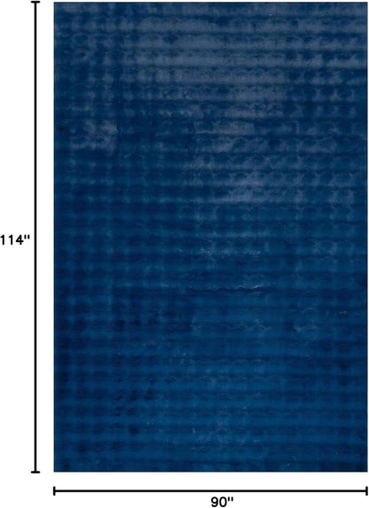 nuLOOM Jeni Navy Checkered Washable Area Rug - Image 2