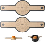 TuBon Silicone Bread Sling for Dutch Oven,Non-Stick & Easy Clean & Odor-Free, Reusable Silicone Bread Baking Mat with Long Handles, Easy to Transfer Sourdough Bread(2 Grey pcs)