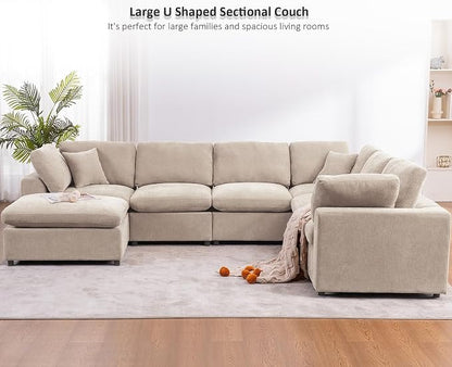 Oversized Modular Sectional Sofa Couch, Large 7 Seater Corner Sofa Modern U - Image 5