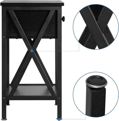 VECELO Nightstands, Modern End Side Tables, Night Stand - Image 9