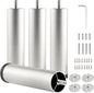 4 Pack Bed Support Legs Extensions 6 inch Silver Sofa Legs Adjustable Furniture by Unknown