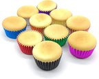 Standard Hot Pink Foil Cupcake Liners Muffin Baking Cups for Party and More, 100-Count