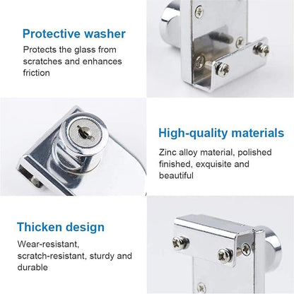 2Pcs Glass Cabinet Lock with Keys, Display Case Lock - Image 3