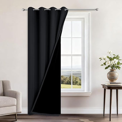 Yakamok Black Blackout Curtains 84 Inches Long by Yakamok