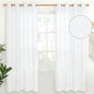 YoungsTex White Linen Semi Sheer Curtains by YoungsTex