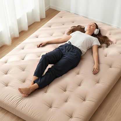 ZonLi Japanese Floor Futon Mattress Queen Size 80"x 60", 100% Cotton Cover by Zonli