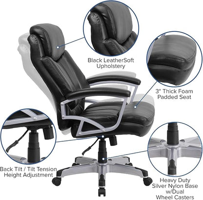 Flash Furniture HERCULES Series Big & Tall 500 lb. Rated Black LeatherSoft - Image 7