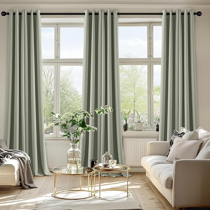 MIULEE Blackout Curtains for Bedroom 2 Panels 40 x 90 Inch Long Sage Green | - Image 6