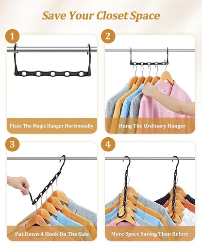 AMKUFO Hangers-Space-Saving 8 Pack Space-Saver, College-Dorm-Room-Essentials - Image 7