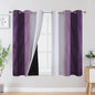 Purple and Greyish White Ombre Blackout Curtains by ESTELARTEXTILER