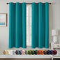 MIULEE Blackout Curtains for Bedroom 2 Panels 40 x 63 Inch Long Teal | Thermal by MIULEE