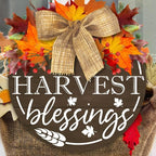 Fall Stencils for Painting on Wood 12”,Thanksgiving Stencil Round Hello Pumpkin Stencils Give Thanks Drawing Templates for Door Porch Hanger Fall Wreath Home Decor