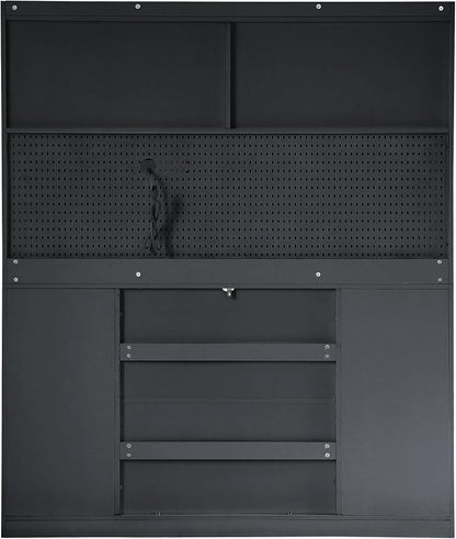 VilroCaz Freestanding Large Kitchen Pantry, Wooden Kitchen Large Coffee Bar - Image 9