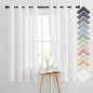 NICETOWN White Linen Sheer Curtains 63 inch Length, Vintage Grommet Linen by NICETOWN