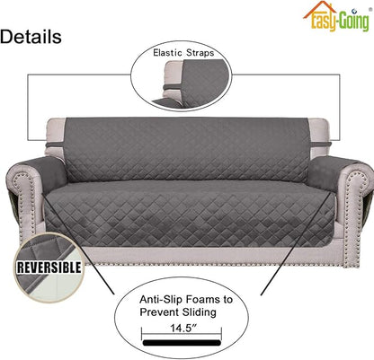 Easy-Going Reversible Couch Cover, 4 Seater Sofa, XX-Large Sofa, Water - Image 3