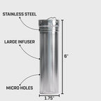 Vessence Stainless Steel Infuser - Extra Long Fine Mesh Filter for Loose Leaf Tea, Fruits or Ice | Compatible with Vessence Water Bottles