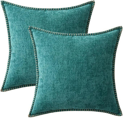 MIULEE Decorative Couch Throw Pillow Covers 20x20 Inch Teal 2 Pack | Farmhouse - Image 8