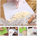 Plastic Cutting Bread Scraper Tool Pastry Knife Dough Knife Bread Bow Knife Bench Knife - 2 Pieces Green and White