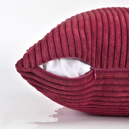 Fancy Homi 2 Packs Burgundy Long Lumbar Decorative Throw Pillow Covers 12x24 - Image 4