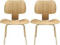 Modway Fathom Mid-Century Modern Molded Plywood Two Kitchen and Dining Room by Modway