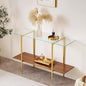LumFurn Extra Large Glass Console Table by LumFurn